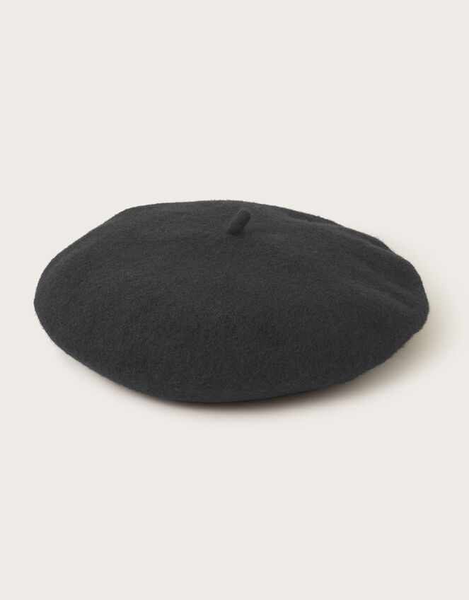 Plain Wool Beret, , large