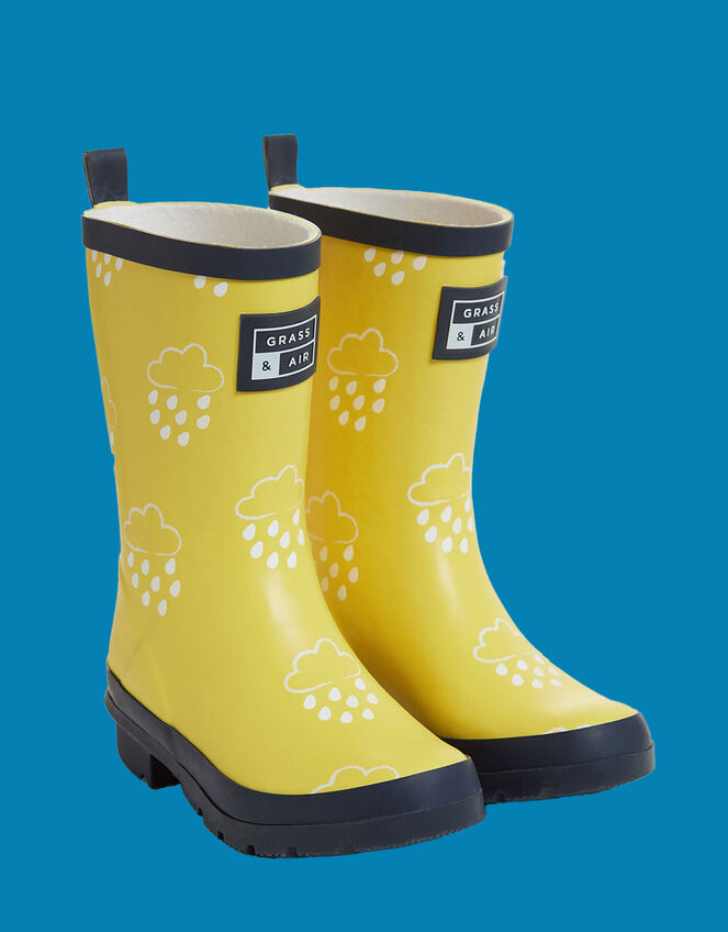 Grass and Air Junior Colour-Revealing Wellies, Yellow (YELLOW), large