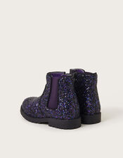 Glitter Chelsea Boots, Purple (PURPLE), large