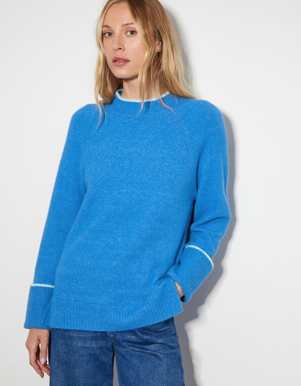 Oti Oversized Jumper, Blue (BLUE), large