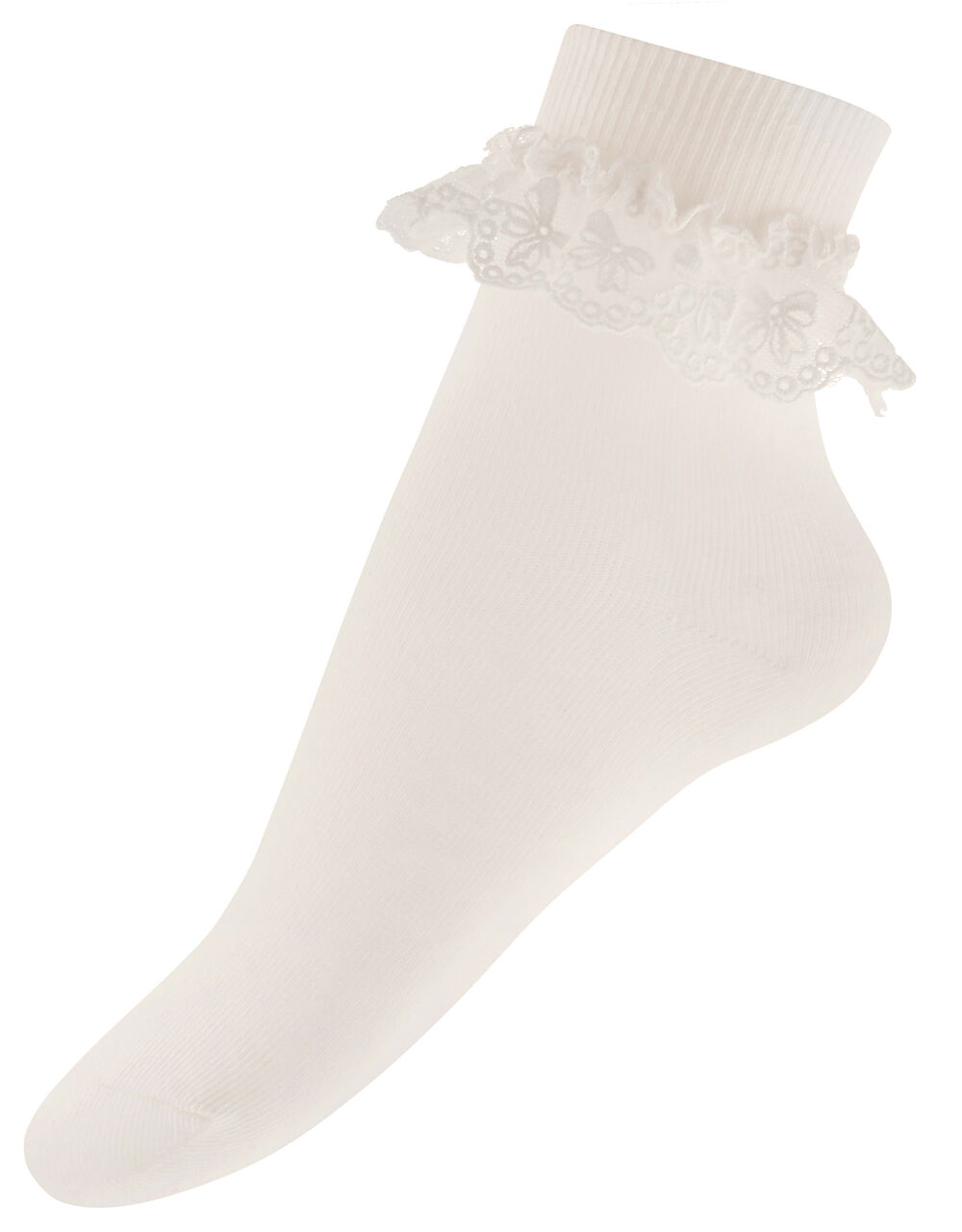 Olivia Bow Lace Sock Ivory | Girls' Tights & Socks | Monsoon UK.