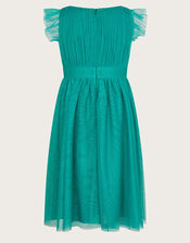 Penelope Belt Dress, Green (GREEN), large