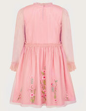 Floral Embellished Dobby Dress, Pink (PALE PINK), large