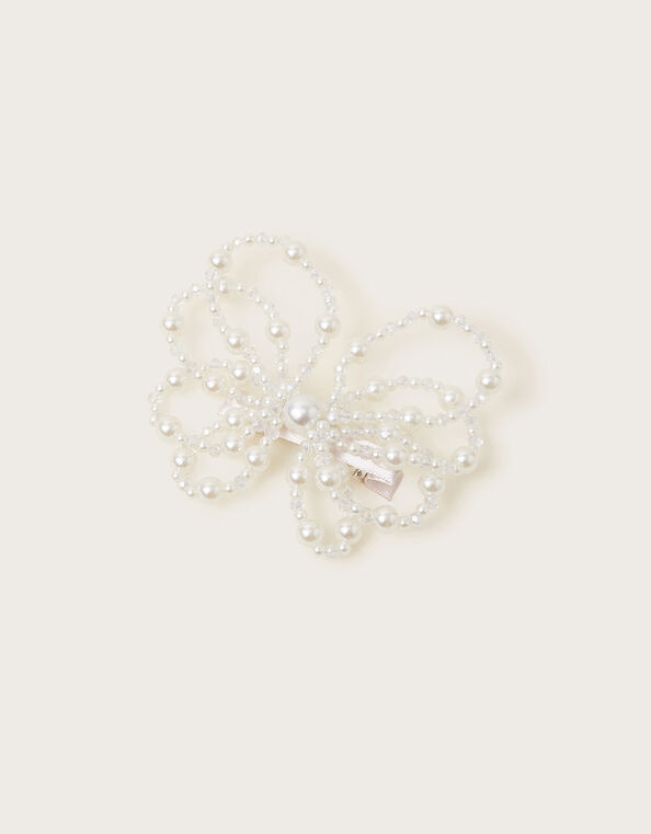 Pearly Butterfly Hair Clip, , large