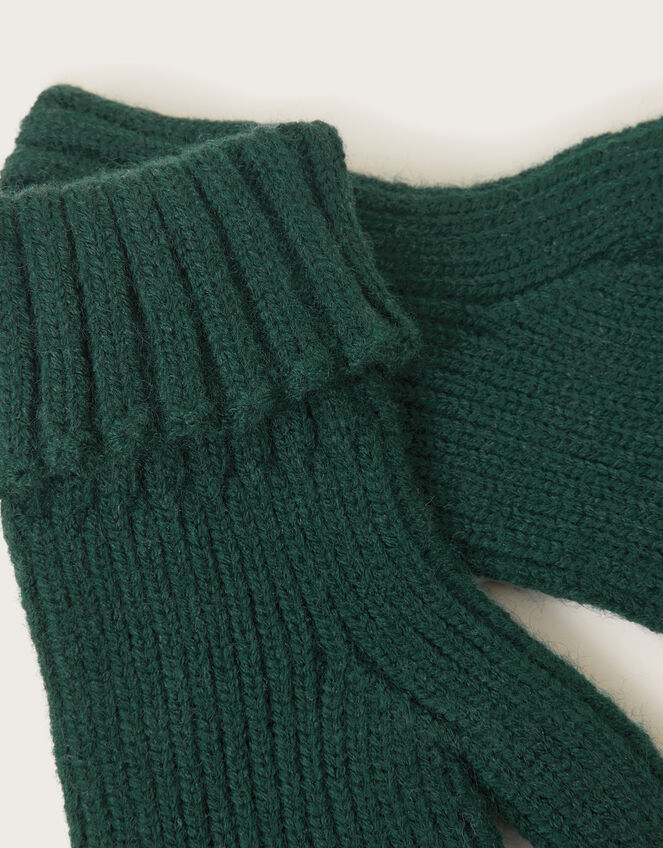 Plain Knit Gloves, Teal (TEAL), large