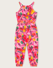 Floral Swirl Jumpsuit , Pink (PINK), large