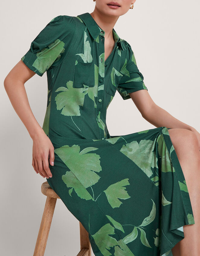 Zannah Print Shirt Dress, Green (GREEN), large