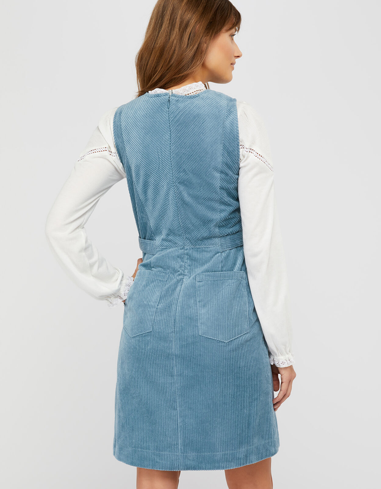 Calla Cord Dress Blue Day Dresses Monsoon UK