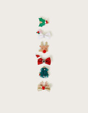 6-Pack Christmas Hair Clips, , large