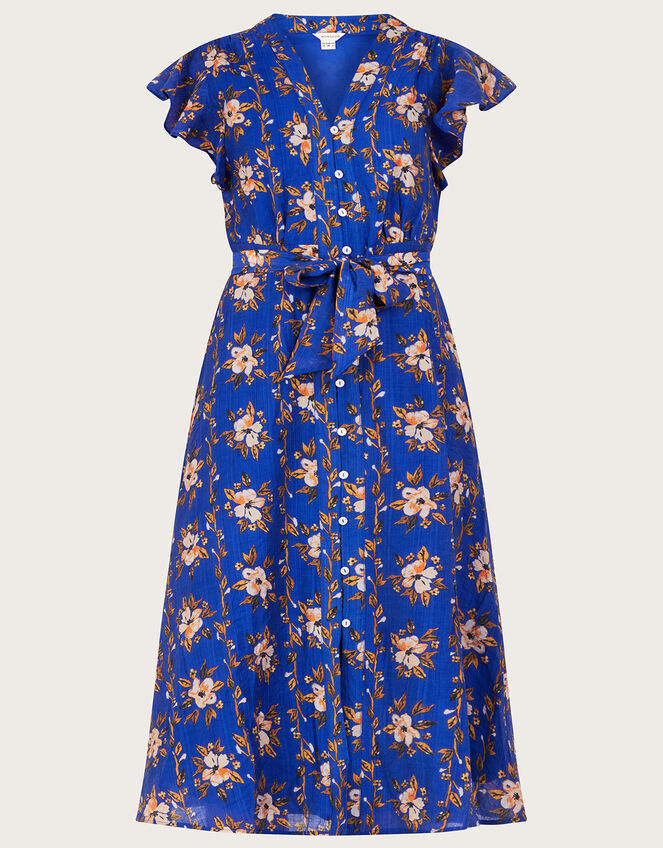 Annie Floral Tea Dress, Blue (NAVY), large