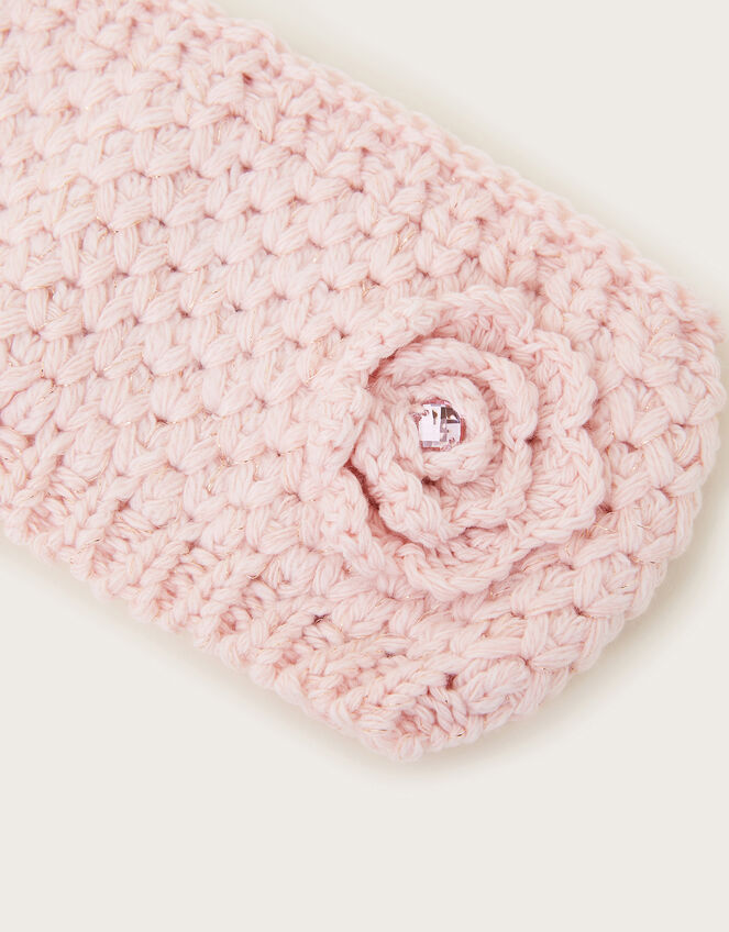 Flower Knit Bando Headband, , large