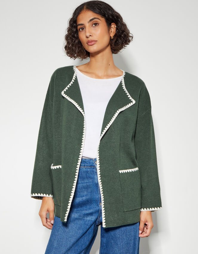 Sanya Stitch Jacket, Green (KHAKI), large