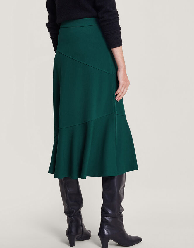 Ava A-Line Ponte Skirt, Green (GREEN), large