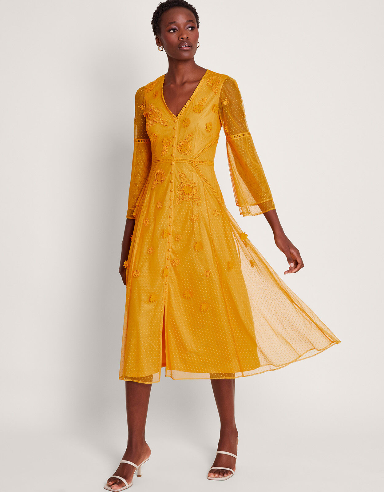 Mustard sale tea dress