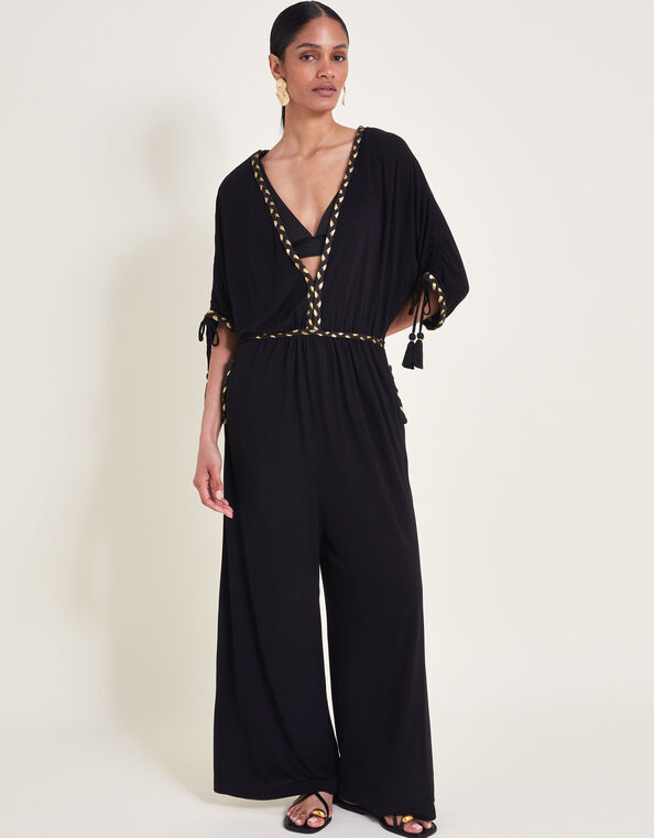 Eden Jersey Jumpsuit, Black (BLACK), large