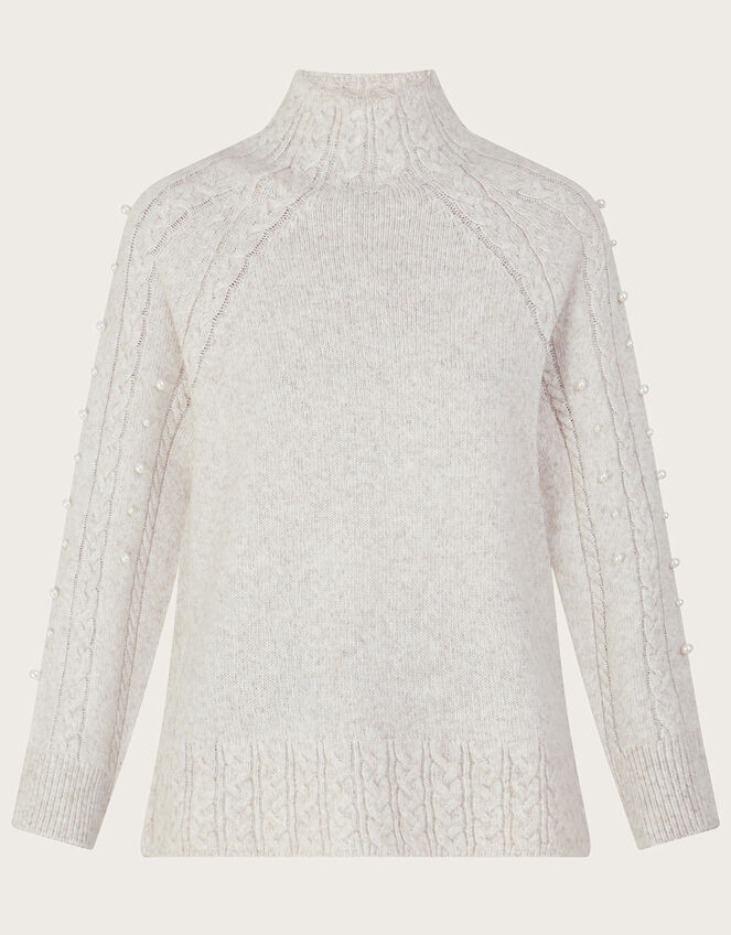 Pearl Cable Jumper, Ivory (IVORY), large