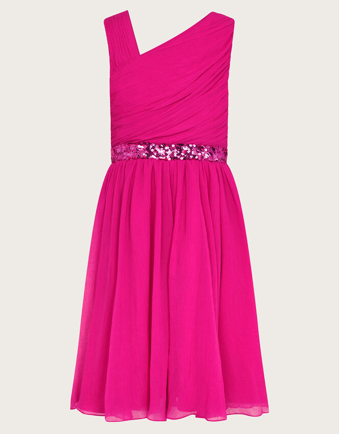 Abigail Drape Sequin Dress, Pink (PINK), large