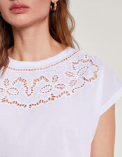 Garcia Cutwork T-Shirt, White (WHITE), large