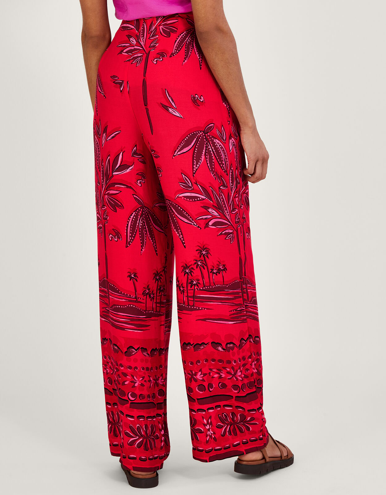 Street One Loose Fit Pants with Print Emee - Spice Red | - Cotton Blues