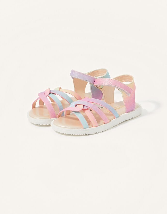 Pastel Rainbow Shimmer Sandals Multi