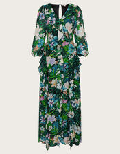 Ani Floral Ruffle Dress, Green (GREEN), large