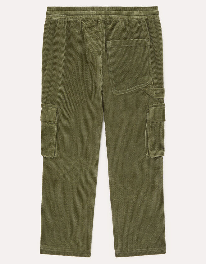 Corduroy Cargo Trousers, Green (KHAKI), large