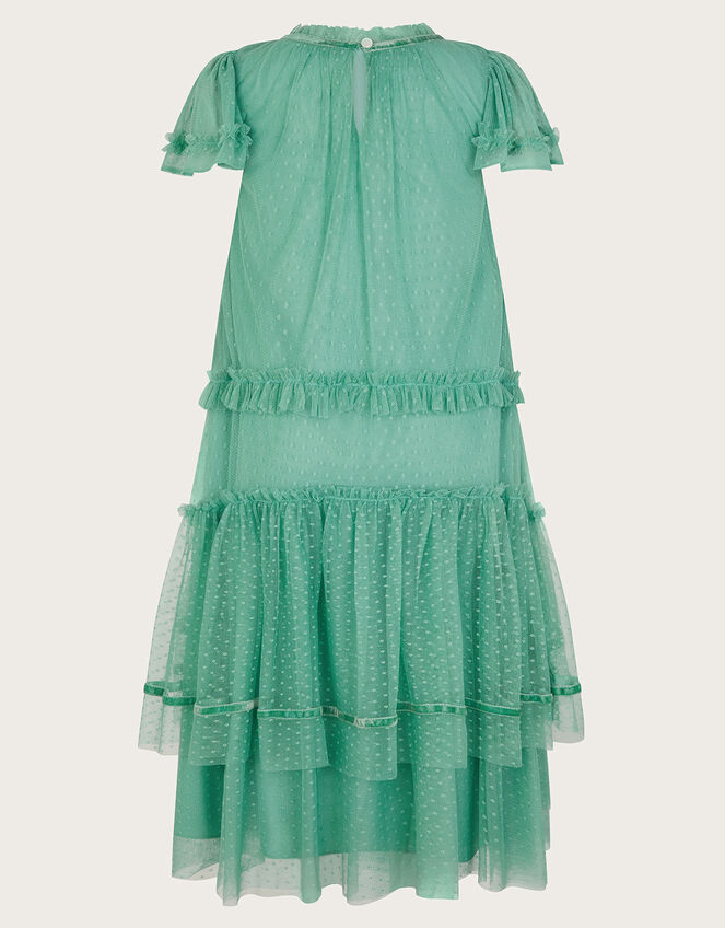 Sienna Dobby Swing Dress, Green (GREEN), large