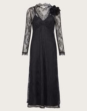 Blakely Lace Corsage Dress, Black (BLACK), large