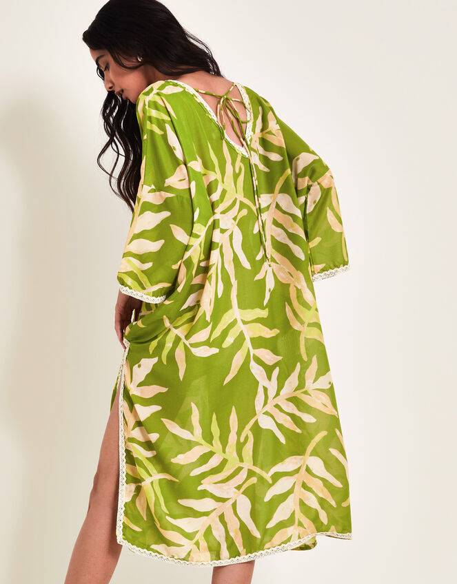 Palm Print Maxi Kaftan, , large