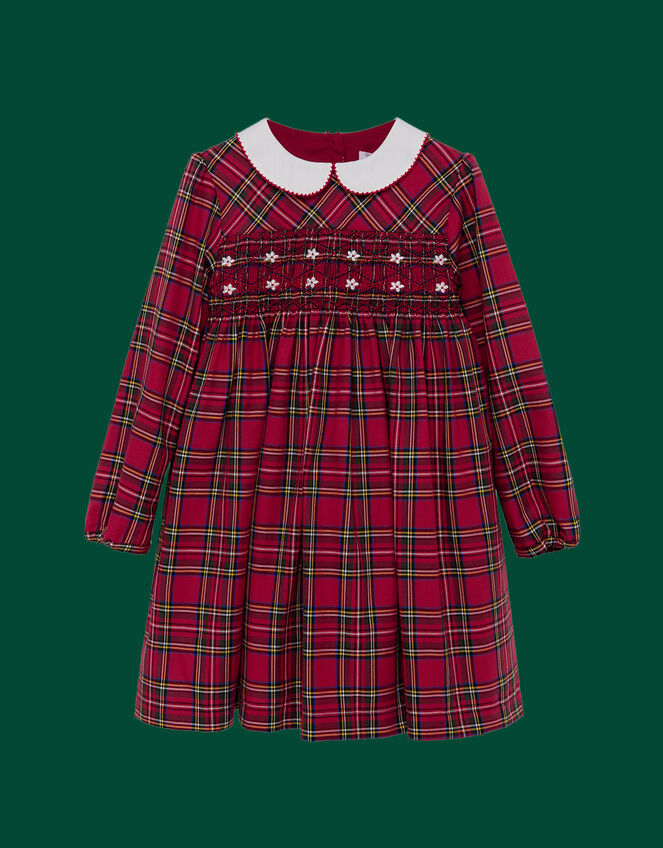 Trotters Charlotte Smocked Dress, Red (RED), large