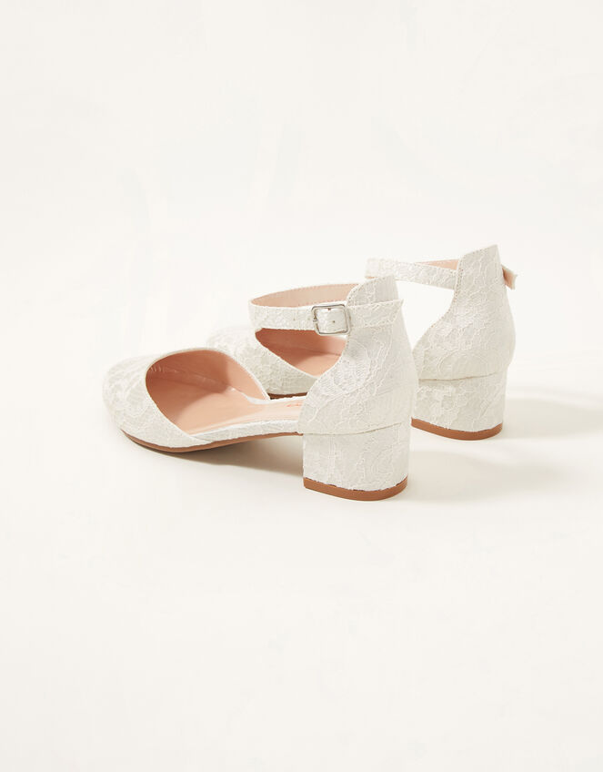 Lace Two-Part Heels, Ivory (IVORY), large