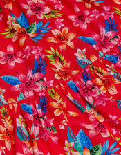 Kendal Tropical Floral Dress, Red (RED), large