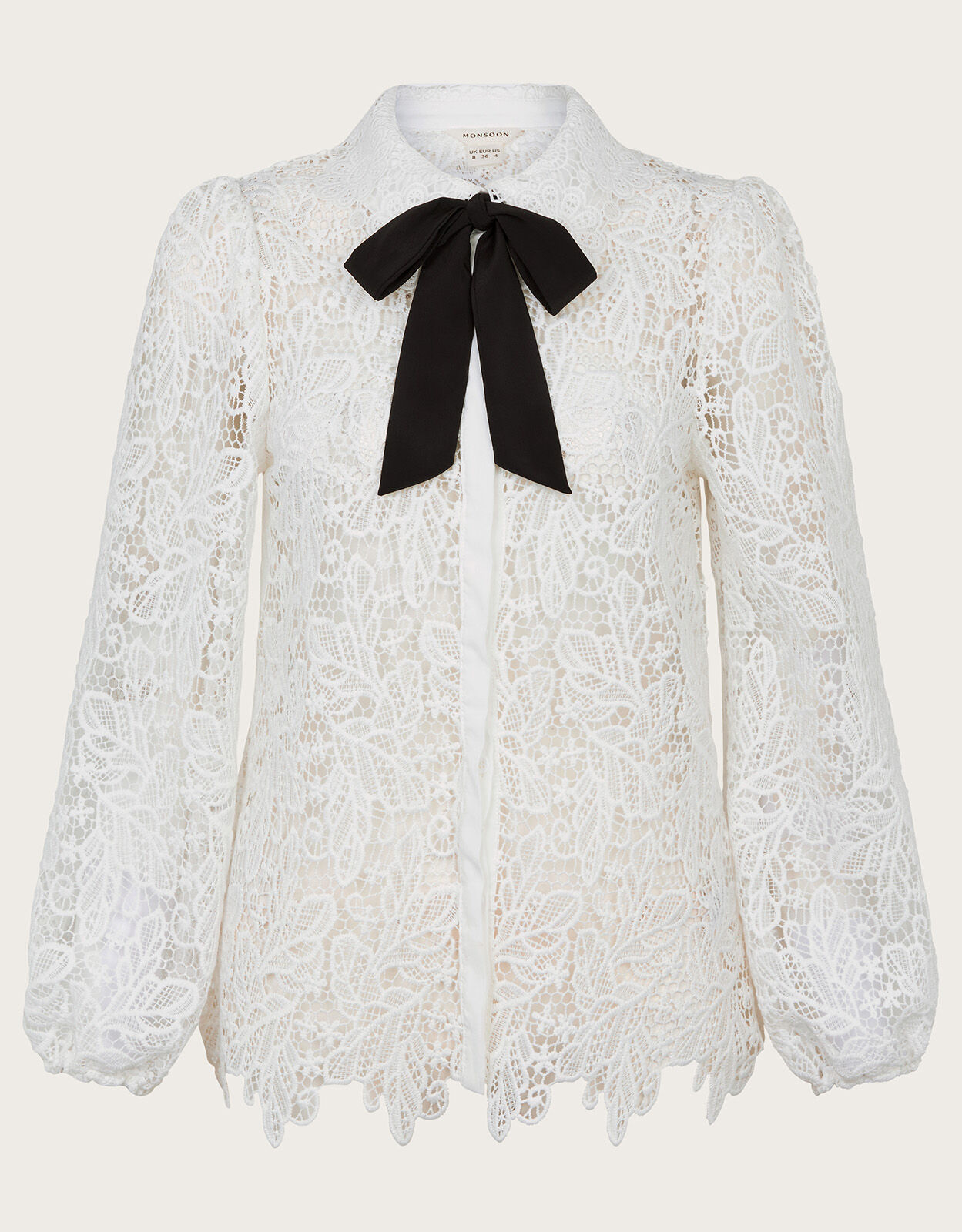 Perl Lace Blouse Ivory | Tops & T-shirts | Monsoon UK.