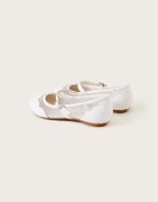 Scallop Lace Princess Ballerina Flats, Ivory (IVORY), large