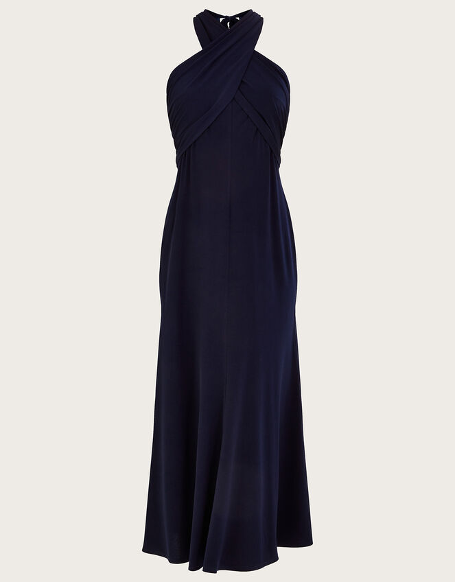 Clo Crossover Maxi Dress Blue | Occasionwear | Monsoon UK.