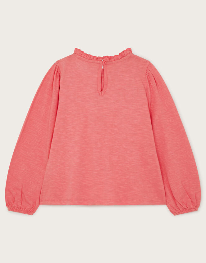 Ruffle Long Sleeve Top, Pink (PINK), large