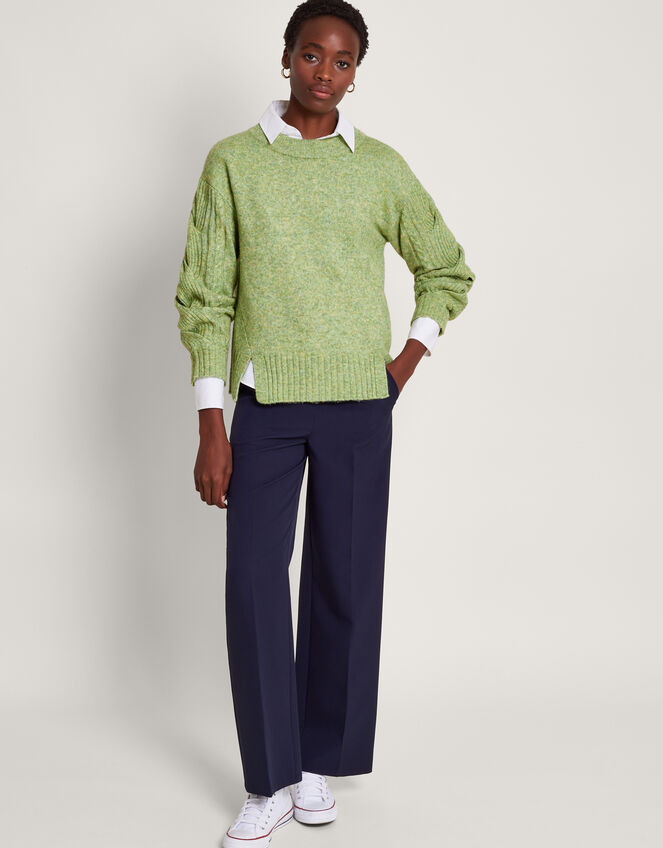 Connie Cable Jumper Green | Knitwear | Monsoon UK.