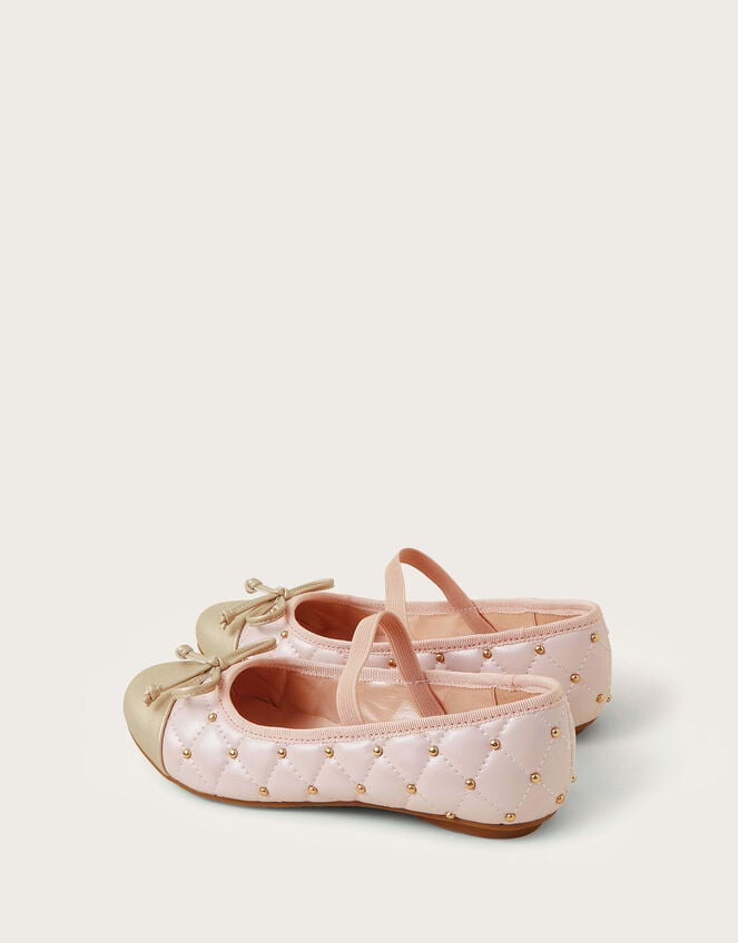 Studded Ballet Flats, Pink (PINK), large