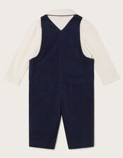 London Cord Dungaree Set, Blue (NAVY), large