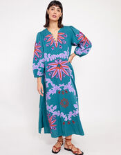 East Taylor Embroidered Dress, Teal (TEAL), large