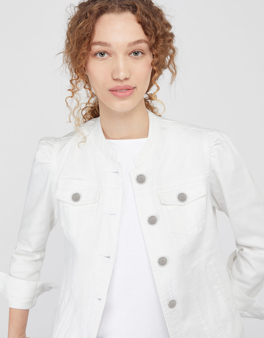 Fern Denim Jacket with Organic Cotton White | Women's Jackets | Monsoon UK.