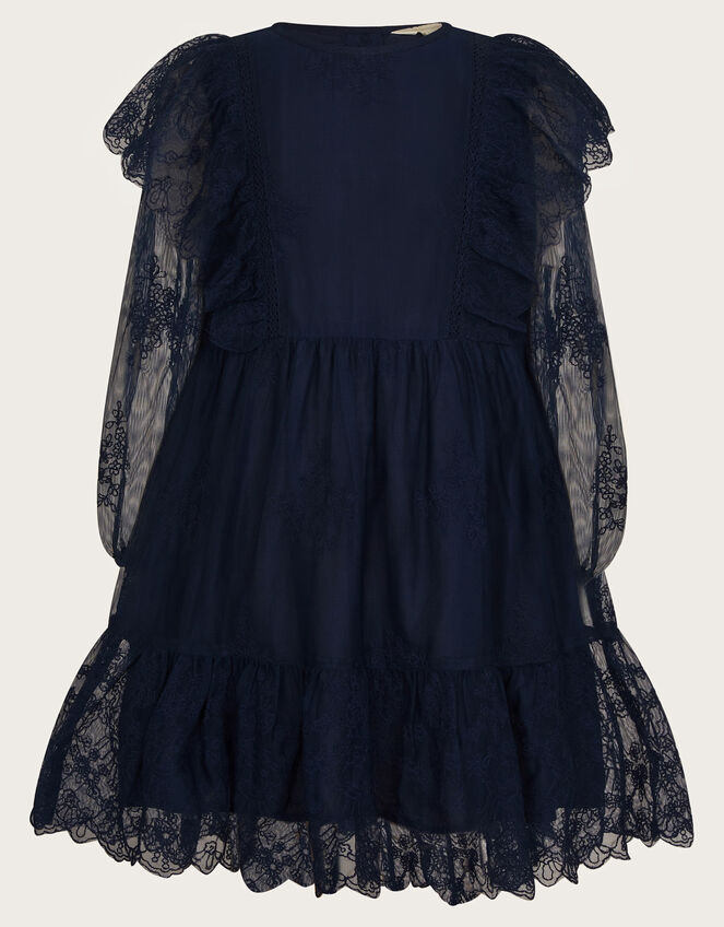 Victoriana Lace Dress, Blue (NAVY), large