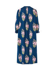 East Floral Print Midi Dress, Blue (BLUE), large