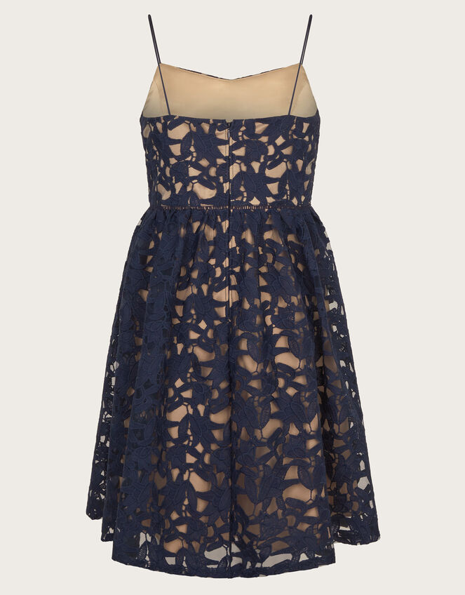 Mabel Lace Strappy Prom Dress, Blue (NAVY), large