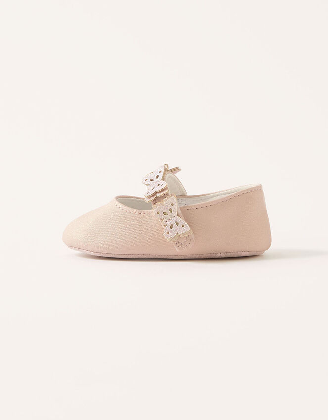 Shimmer Butterfly Booties Pink