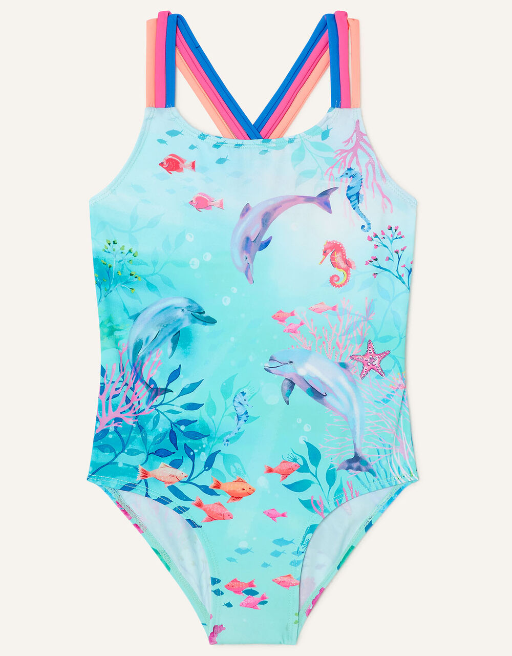 Dolphin Swimsuit WWF-UK Collaboration Blue