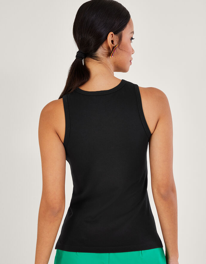 Jersey Cami Tank Top with LENZING™ ECOVERO™ Black | Vests, Camisoles ...