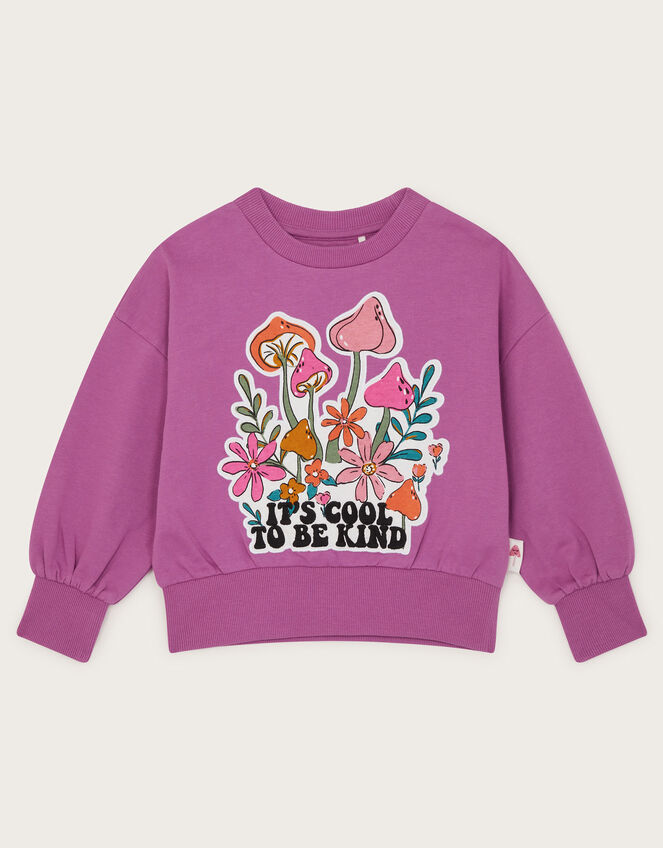 It's Cool To Be Kind Graphic Sweatshirt, Pink (PINK), large