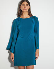 Win Jersey Cape Sleeve Tunic Dress, Teal (TEAL), large