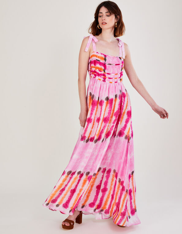 Talitha Tie Dye Maxi Dress, Pink (PINK), large